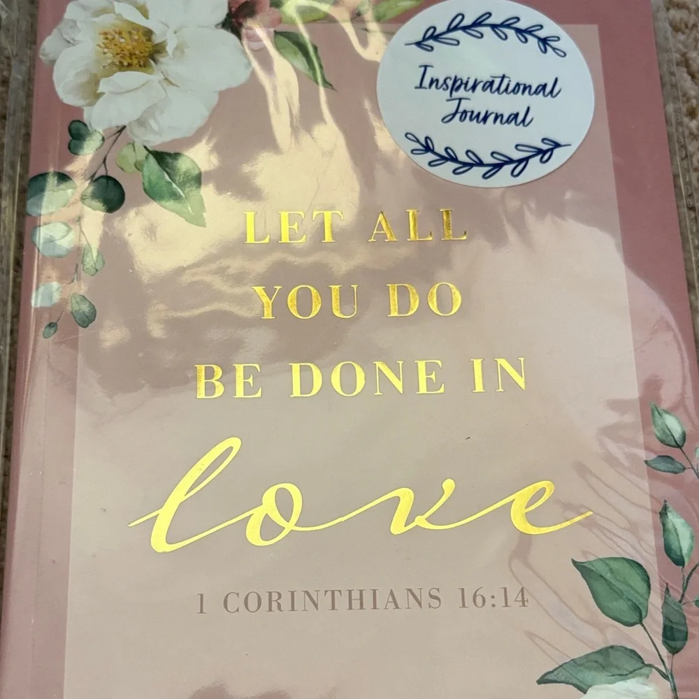 Christian Inspirational Four Journal Set - Gold, Pink, and Yellow